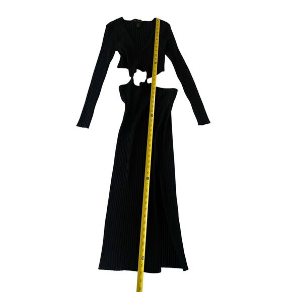 House of Harlow Ribbed Maxi Cut Out  Dress Womens Small Event Whimsigoth Grunge - Picture 15 of 16